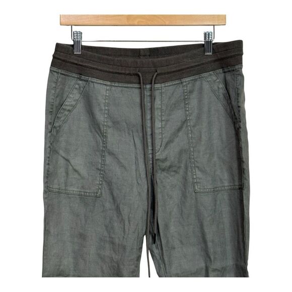 Level 99 linen lyocell blend jogger pants green large elastic waist - Picture 3 of 8